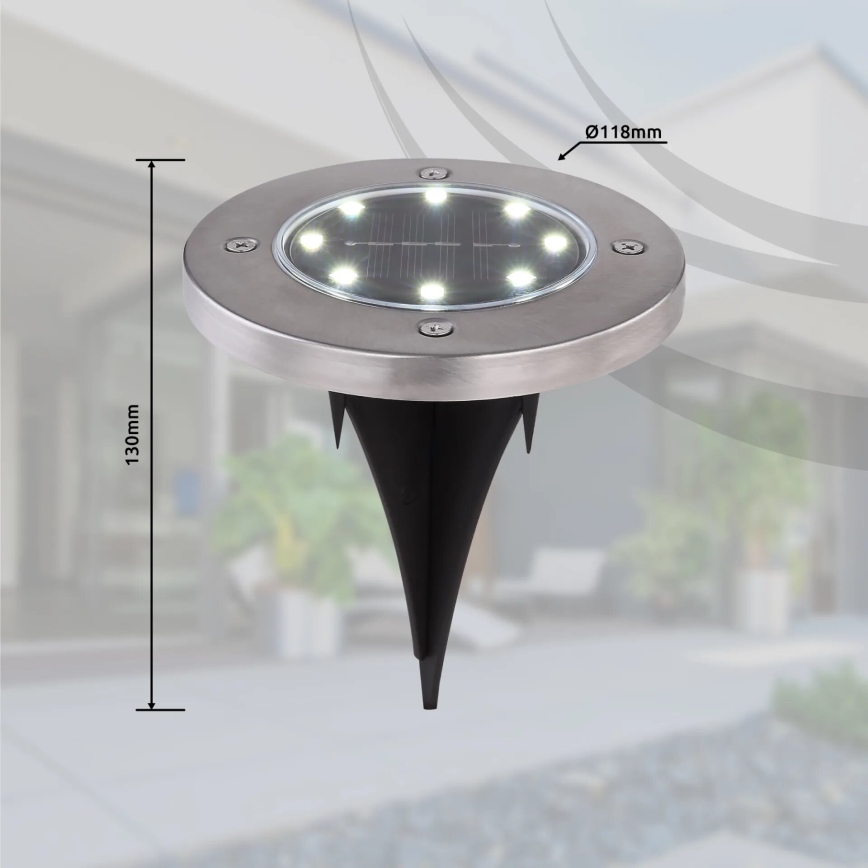 Globo - SET 4x Lámpara solar LED LED/0,1W/3V IP44 300 mAh