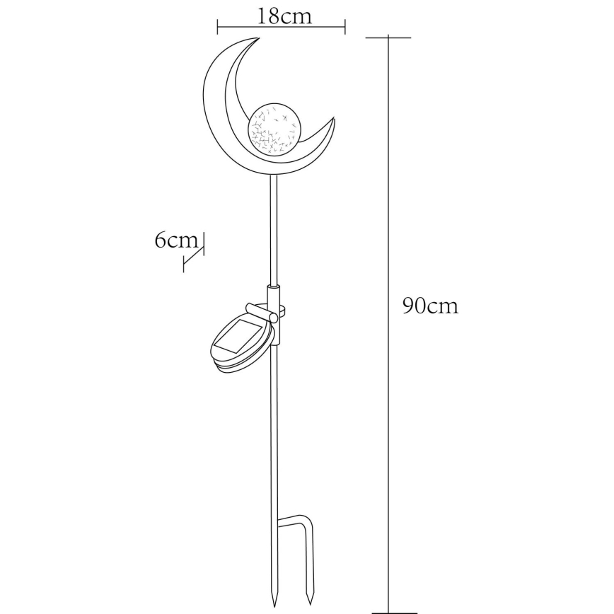 Globo - Lámpara solar LED/0,02W/3V 600mAh IP44 bronce