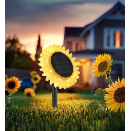 Globo - Lámpara solar LED LED/0,06W/3V sunflower IP44 800 mAh