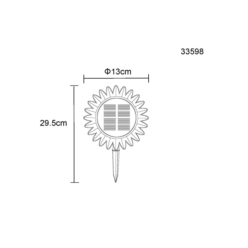 Globo - Lámpara solar LED LED/0,06W/3V sunflower IP44 800 mAh