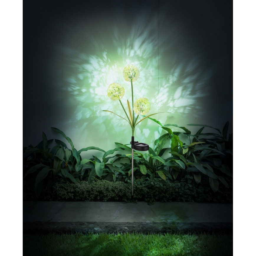 Globo  - Lámpara solar LED 3xLED/0,06W/3V 5000K IP44 200 mAh amarillo