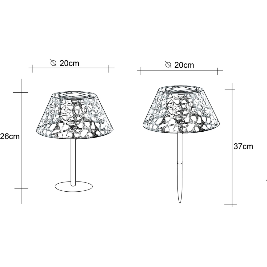 Globo - Lámpara solar LED LED/0,06W/3V 3000K IP44 300 mAh