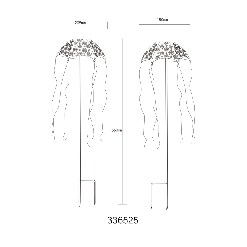 Globo - Lámpara solar LED/3V IP44 300 mAh paraguas