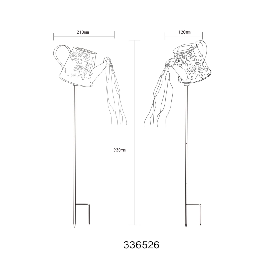 Globo - Lámpara solar LED/3V IP44 300 mAh con forma de tetera