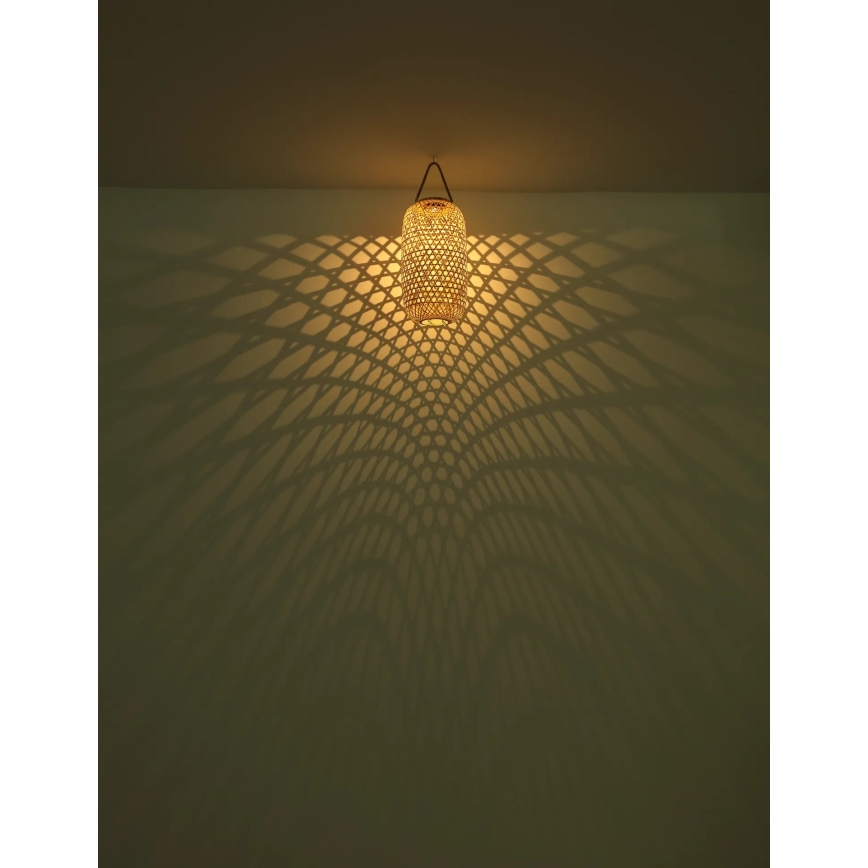 Globo - Lámpara solar LED LED/0,06W/3V bambú IP44 600 mAh