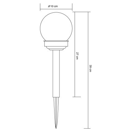 Globo 33699-12 - Lámpara solar LED LED/1,2V IP44 100 mAh