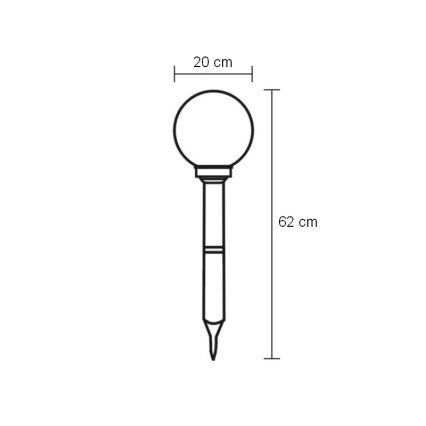 Globo - Iluminación LED de exterior LED/0,06W/3,2V IP44 600 mAh
