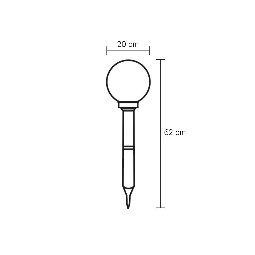 Globo - Iluminación LED de exterior LED/0,06W/3,2V IP44 600 mAh