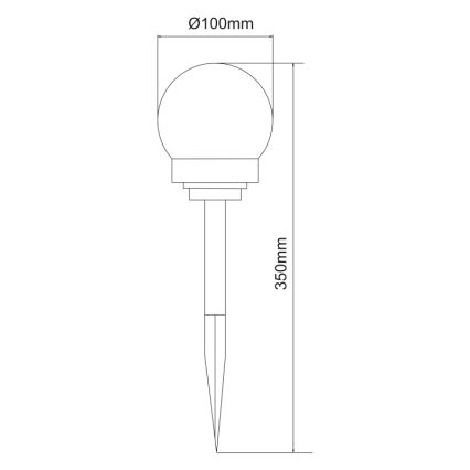 Globo - SET 3x Lámpara solar LED LED/0,06W/3V 4000K diá. 10 cm IP44