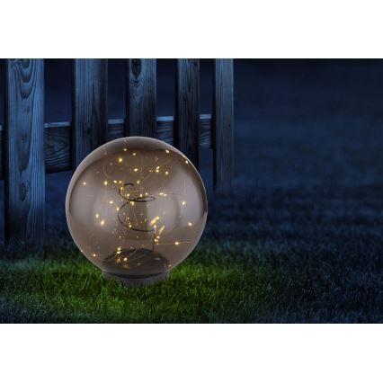 Globo - Lámpara solar 40xLED/0,06W/1,2V diá. 25 cm IP44 600 mAh