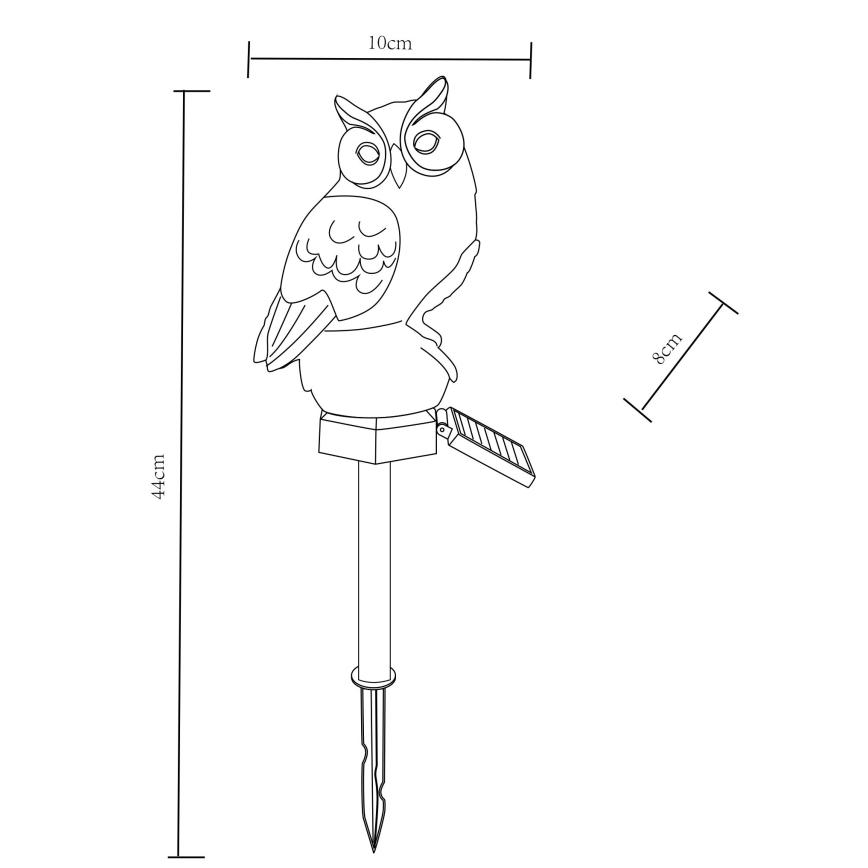 Globo - Lámpara solar LED LED/0,06W/3V IP44 búho