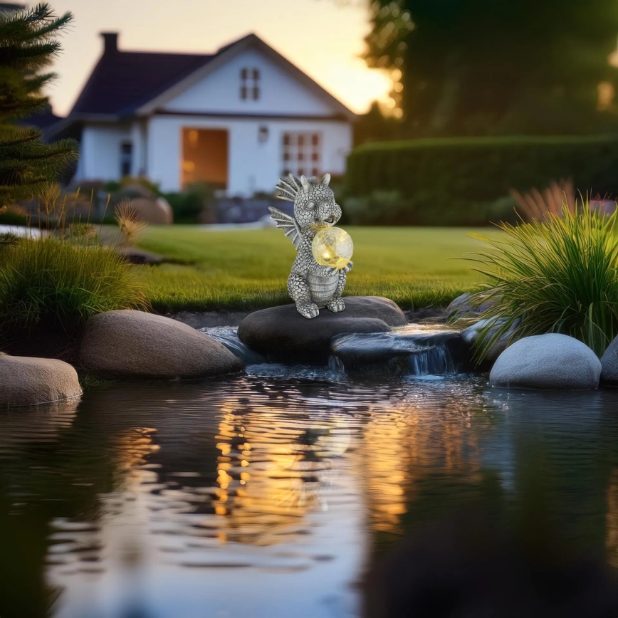 Globo - Decoración solar LED LED/0,02W/3V IP44 dragón 300 mAh