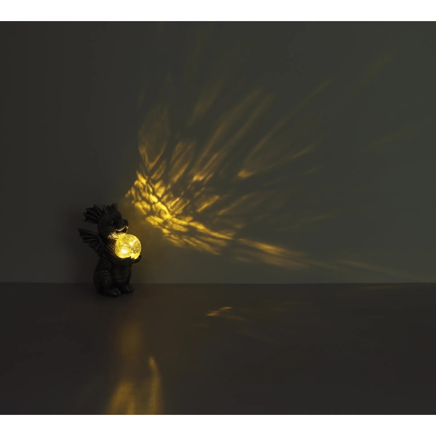 Globo - Decoración solar LED LED/0,02W/3V IP44 dragón 300 mAh