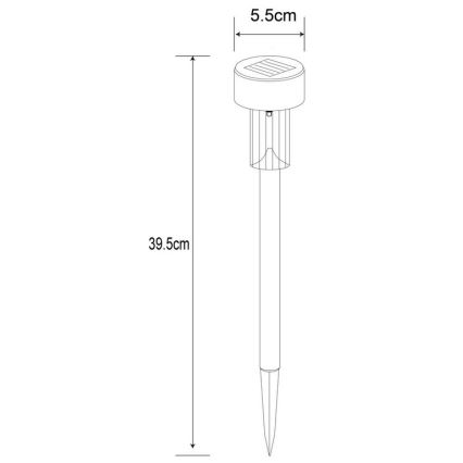 Globo - Lámpara solar LED LED/0,06W/1,2V IP44 200 mAh