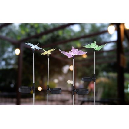 Globo - SET 4x Lámpara solar LED LED/0,06W/3V IP44