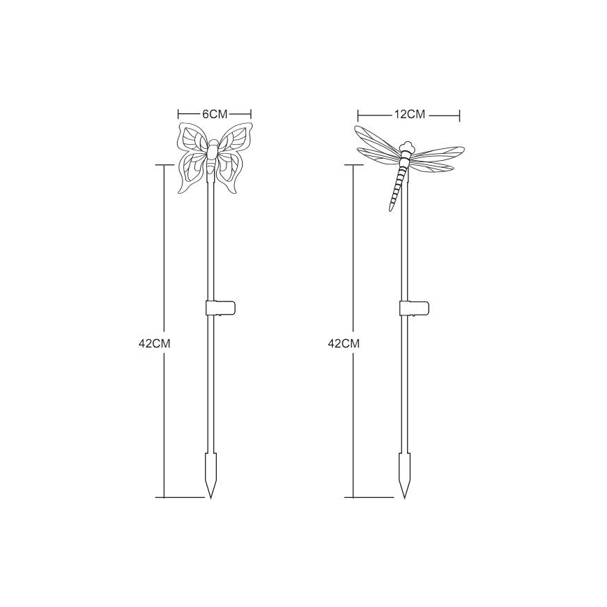 Globo - SET 4x Lámpara solar LED LED/0,06W/3V IP44