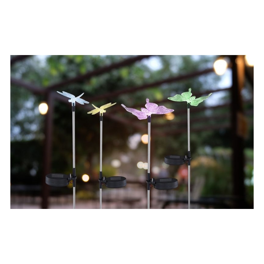 Globo - SET 4x Lámpara solar LED LED/0,06W/3V IP44