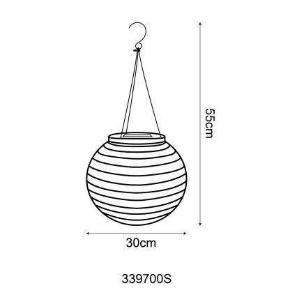 Globo - Lámpara colgante LED solar LED/0,5W/3V IP44 300 mAh beige