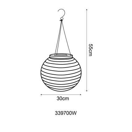Globo - LED Lámpara solare colgante LED/0,5W/3V IP44 blanco 300 mAh