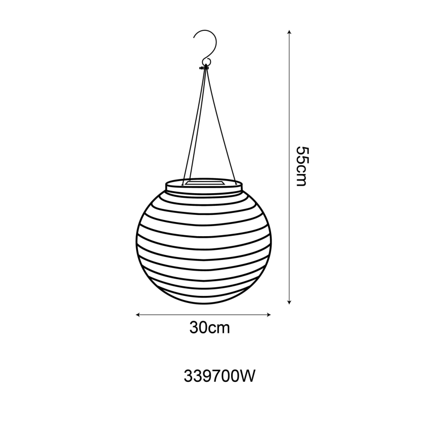 Globo - LED Lámpara solare colgante LED/0,5W/3V IP44 blanco 300 mAh