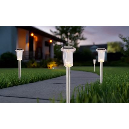 Globo - SET 4x Lámpara solar LED LED/0,06W/1,2V IP44 100 mAh
