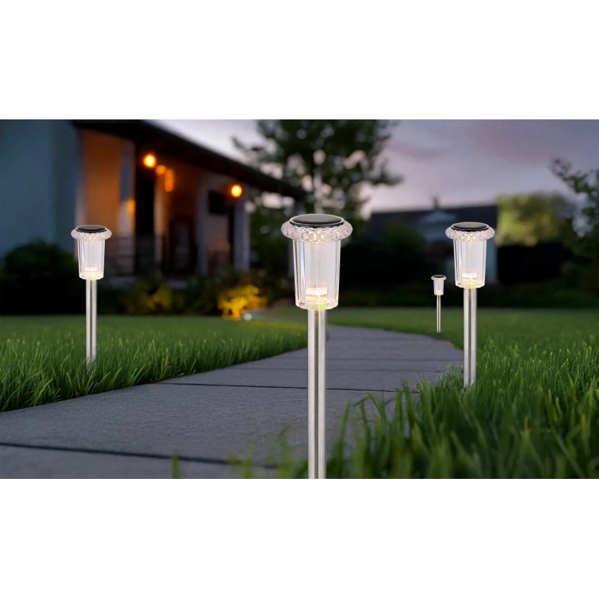 Globo - SET 4x Lámpara solar LED LED/0,06W/1,2V IP44 100 mAh
