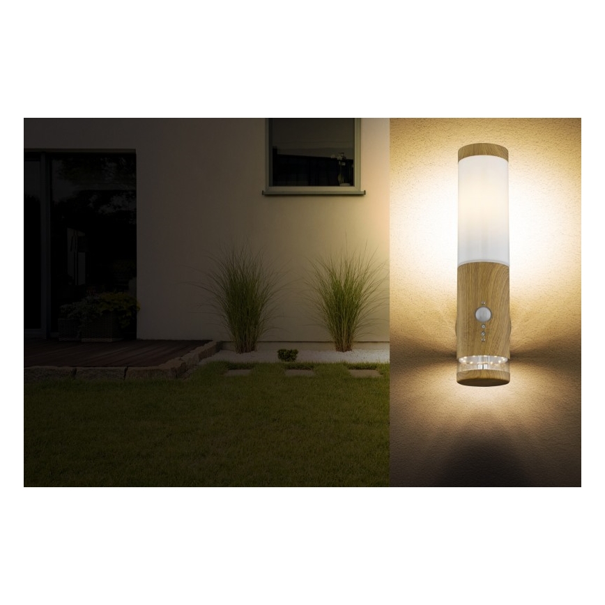 Globo - Aplique de exterior con sensor 1xE27/15W/230V IP44