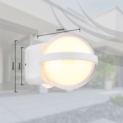 Globo - Aplique LED para exterior LED/12W/230V IP54 blanco