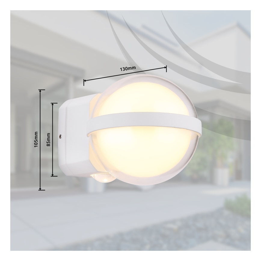 Globo - Aplique LED para exterior LED/12W/230V IP54 blanco