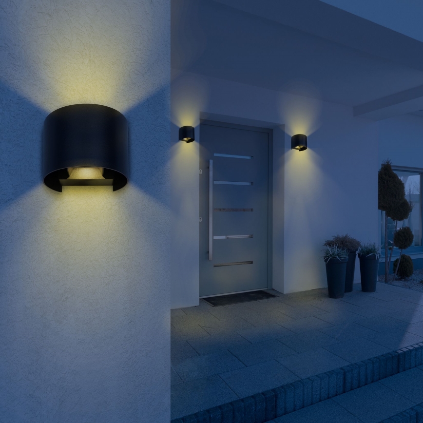 Globo - Aplique LED para exterior 2xLED/3W/230V IP44 negro