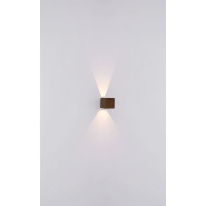 Globo - Aplique LED para exterior 2xLED/3W/230V IP44 marrón