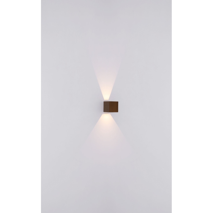 Globo - Aplique LED para exterior 2xLED/3W/230V IP44 marrón