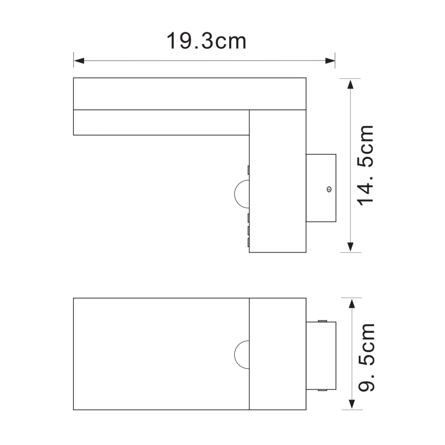 Globo - Lámpara de pared LED para exterior con sensor LED/9,5W/230V IP44