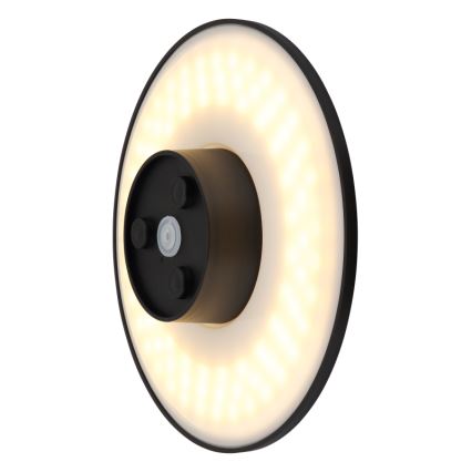 Globo - Aplique LED para exterior LED/15W/230V 3000/4000/6000K diá. 25,2 cm IP44 negro