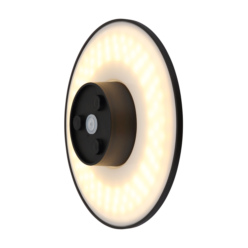 Globo - Aplique LED para exterior LED/15W/230V 3000/4000/6000K diá. 25,2 cm IP44 negro