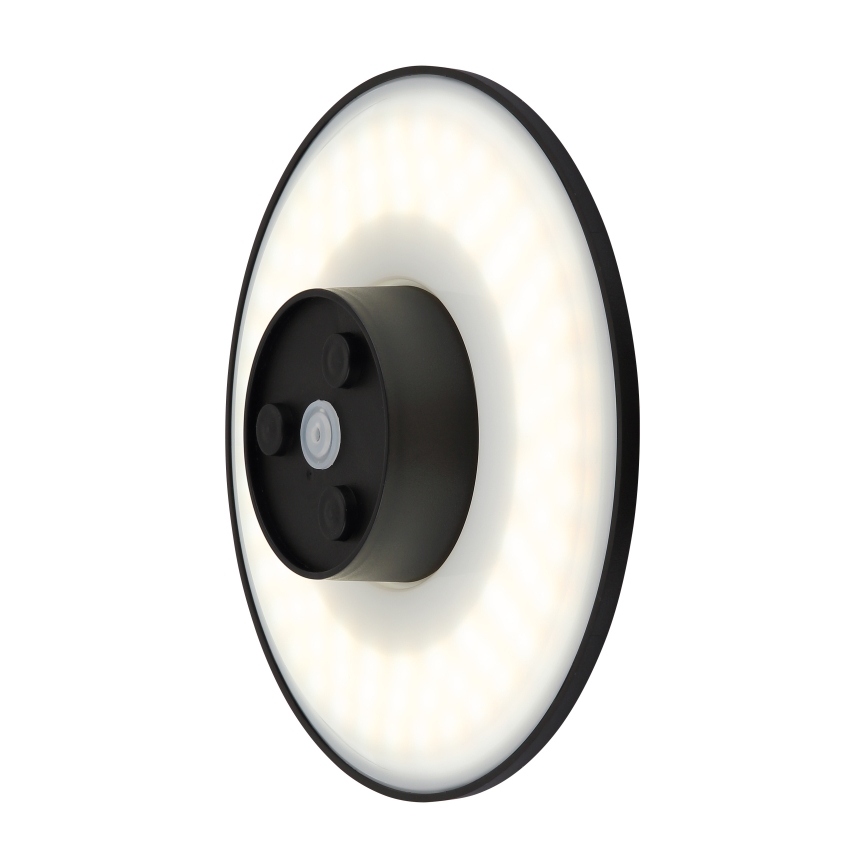 Globo - Aplique LED para exterior LED/15W/230V 3000/4000/6000K diá. 25,2 cm IP44 negro