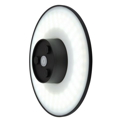 Globo - Aplique LED para exterior LED/15W/230V 3000/4000/6000K diá. 25,2 cm IP44 negro