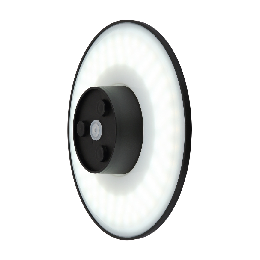 Globo - Aplique LED para exterior LED/15W/230V 3000/4000/6000K diá. 25,2 cm IP44 negro