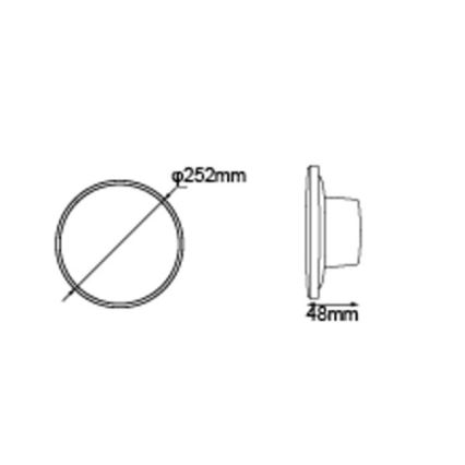 Globo - Aplique LED para exterior LED/15W/230V 3000/4000/6000K diá. 25,2 cm IP44 blanco