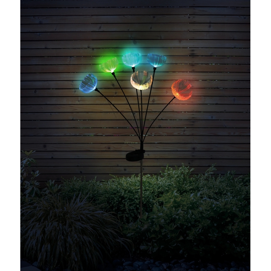 Globo - Luminaria solar LED RGB, 6 LEDs, 1,2 V, IP44, 300 mAh