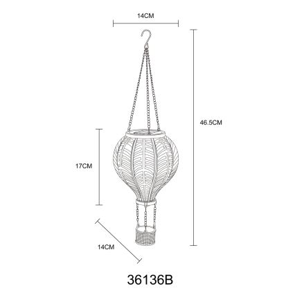 Globo - Decoración colgante solar LED 20xLED/0,5W/3V IP44 globo volante
