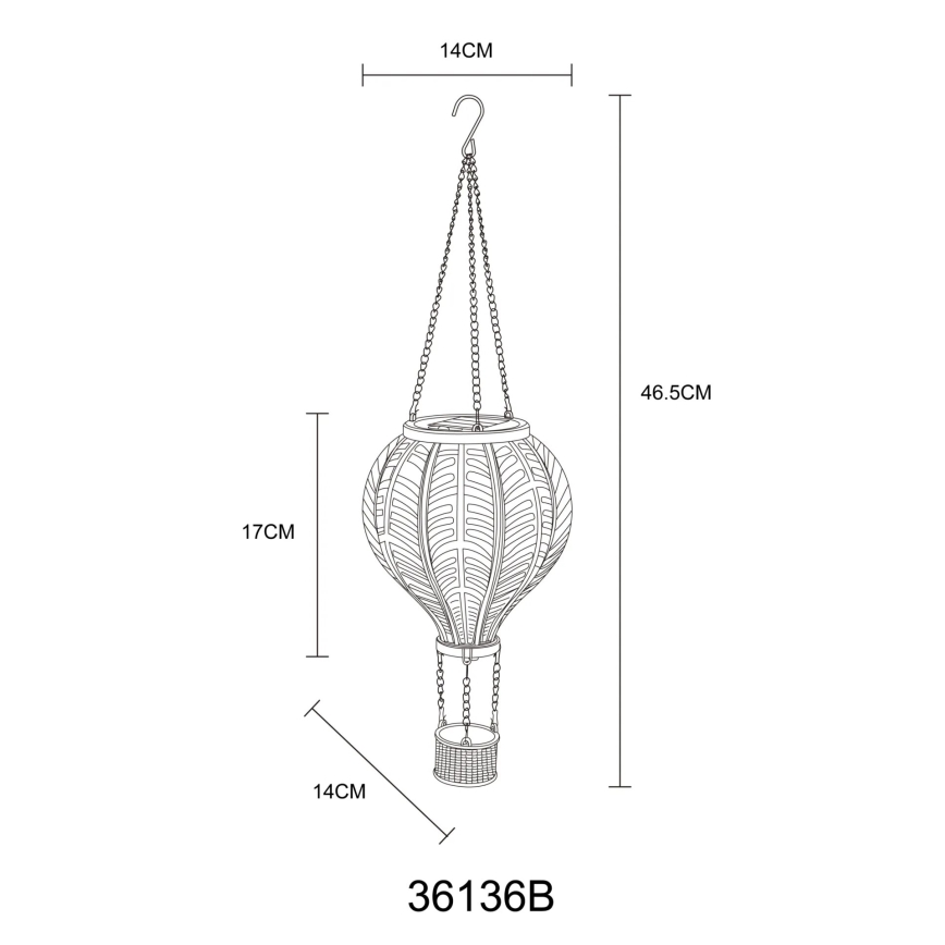 Globo - Decoración colgante solar LED 20xLED/0,5W/3V IP44 globo volante