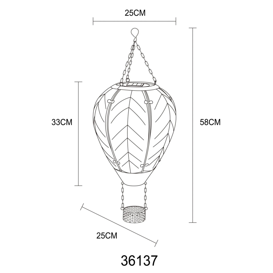 Globo - Decoración colgante solar LED 24xLED/0,2W/3V IP44 globo volante