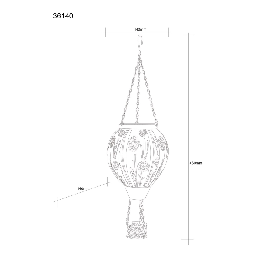 Globo - Decoración solar colgante LED 12xLED/0,02W/3V IP44 300 mAh globo volador