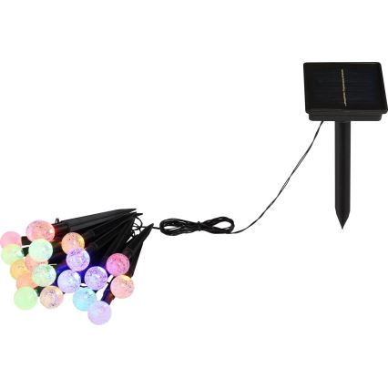 Globo - Cadena solar LED RGB 20xLED/0,06W/3V 770 cm IP44