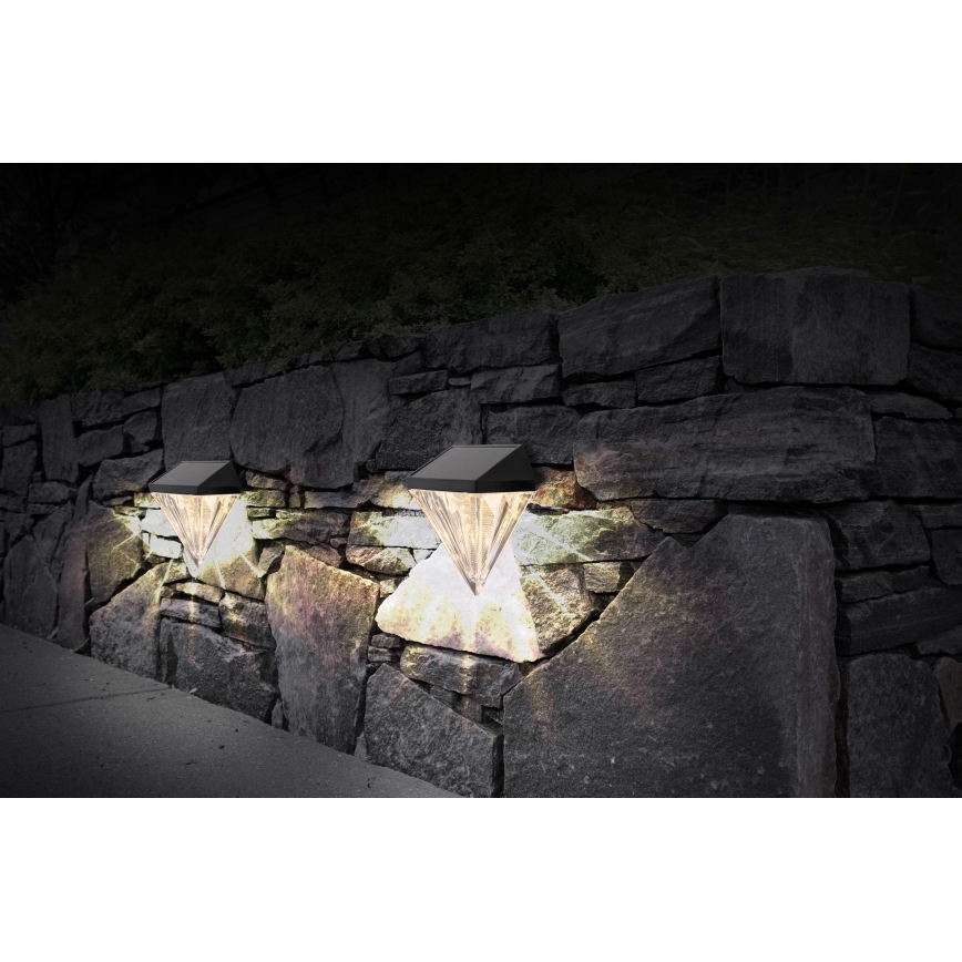 Globo - SET 2x Aplique LED solar LED/0,5W/3V IP44 600 mAh