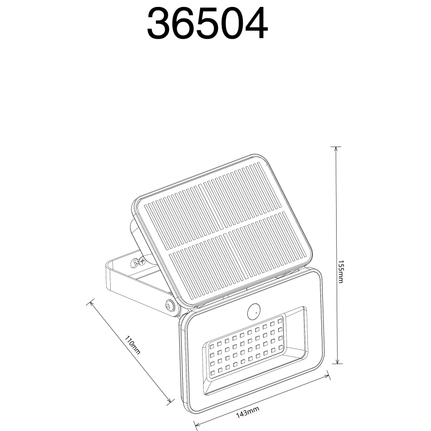 Globo - Luminaria solar LED regulable con sensor LED/8W/5V 3000/4000/6500K IP65 2200 mAh