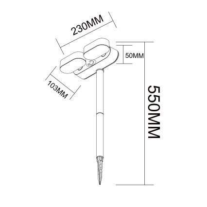 Globo - Lámpara solar LED con sensor LED/7,2W/3V IP44 1200 mAh