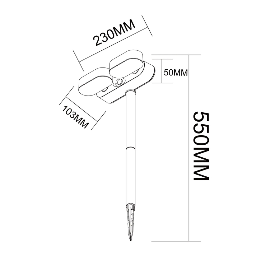 Globo - Lámpara solar LED con sensor LED/7,2W/3V IP44 1200 mAh