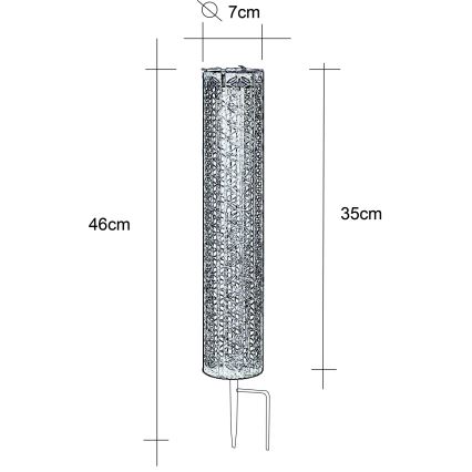 Globo - Lámpara solar LED LED/0,06W/3,2V 3000K IP44 300 mAh